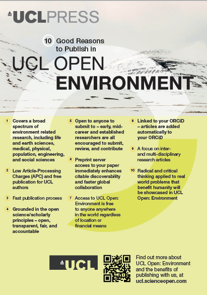 uclopen_env's tweet photo. 10 good reasons to publish in UCL Open Environment. Find out more  #uclopen #openaccess #environment #interdisciplinary  #UCLEnvironment https://t.co/5ikPHK5fYQ https://t.co/IBbt7gl8uo