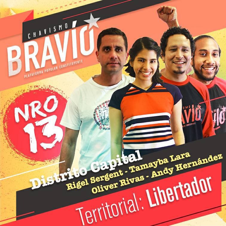 sordon's tweet photo. Entre lxs camaradas detenidos están Tamaiba Lara, Rigel Sergent y José Guzmán Tato. Ellos fueron candidatos a la constituyente por el Chavismo Bravío. https://t.co/nhOoKCJSyb