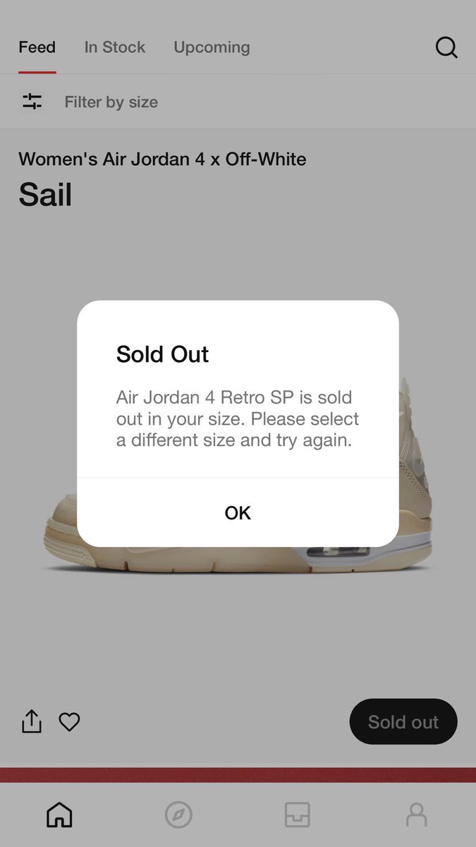 Fee44x_'s tweet photo. bro how does SNKRS app give me so much pain in the span of 2 days 😔 https://t.co/DrwqU17rib