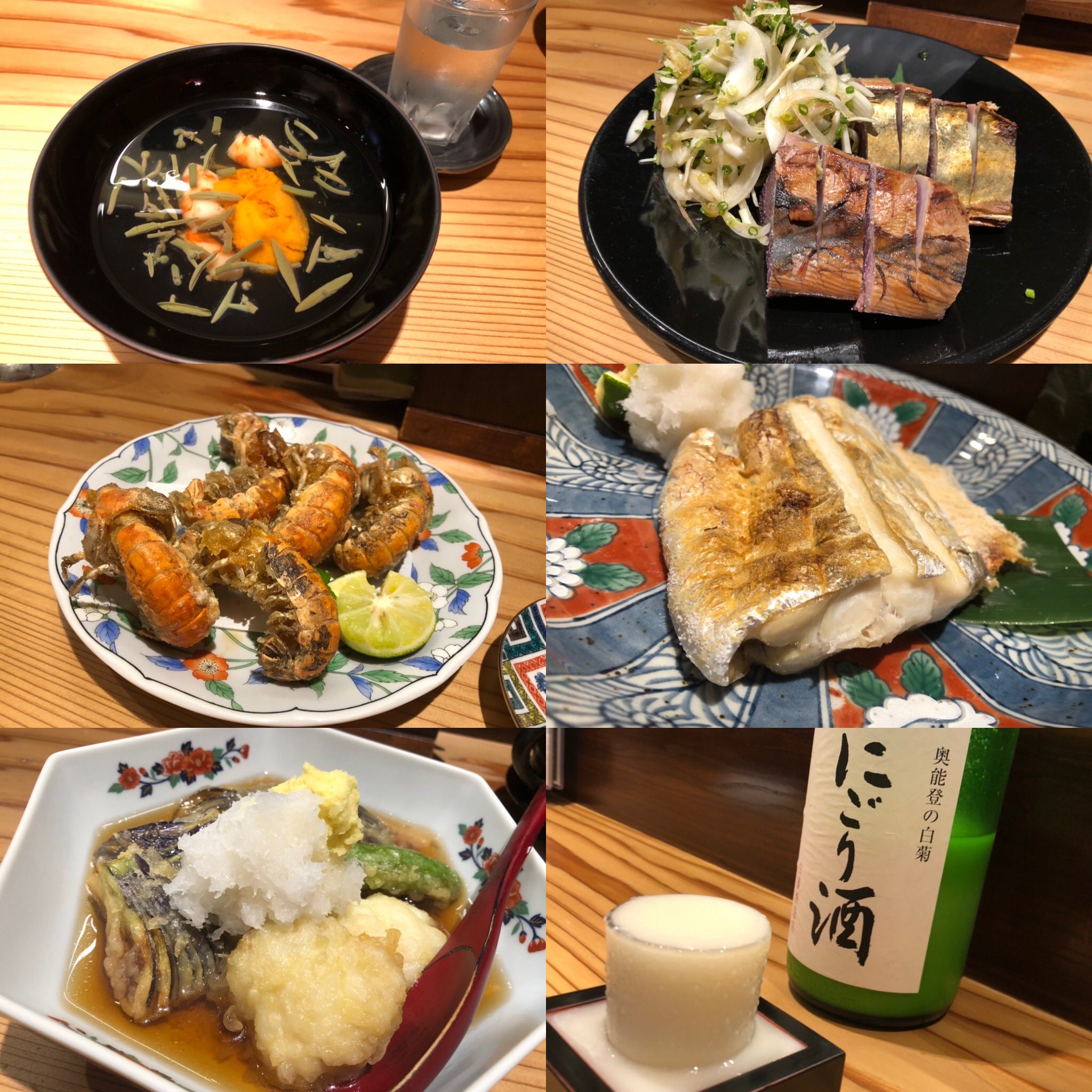イナダシュンスケ Sur Twitter 昨日大ファンな店で全力で組んだセトリも見て 椀物 雲丹と潤菜の冷やし椀 向付 藁焼き鰹 塩たたき 油物 穴蝦蛄 から揚げ 焼物 太刀魚塩焼き 強肴 鱧と巾着茄子 揚げ出し T Co Wybztawvmy Twitter