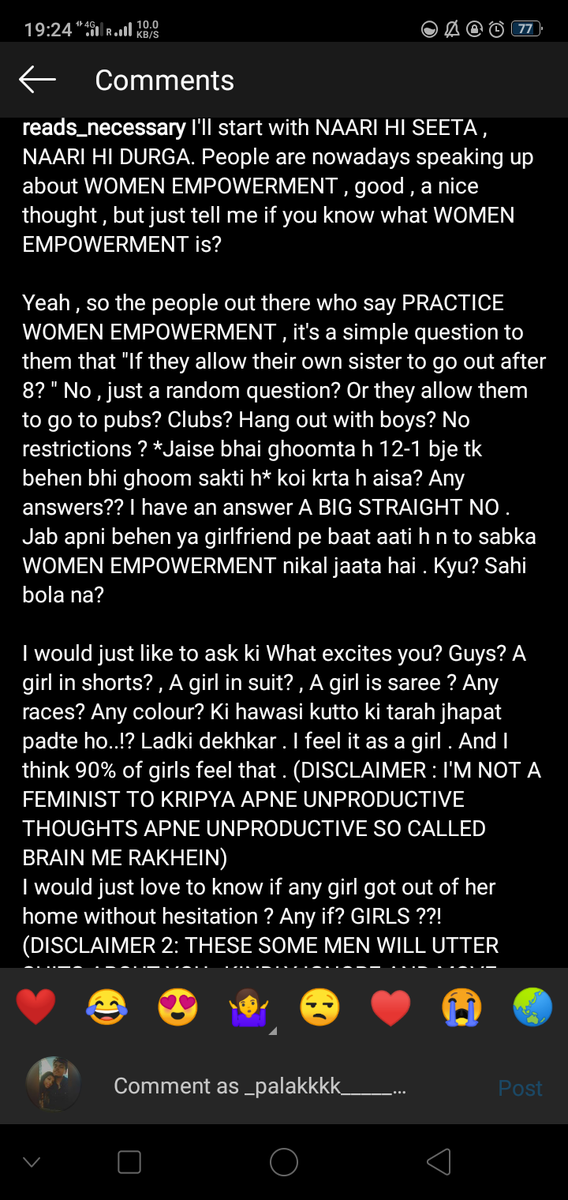 _palakkkk____'s tweet photo. Follow @reads_necessary at INSTAGRAM for more things to change something in the world .
#girlempowerment #girls #empowerment #ChangeTheWorld #NarendraModi #standforgirls #smritiirani #Youth #AmitShah #KangnaRanaut #youthagainstrape #strictlyforwomen #randeephooda #SwaraBhaskar https://t.co/W0FYOuFPAt