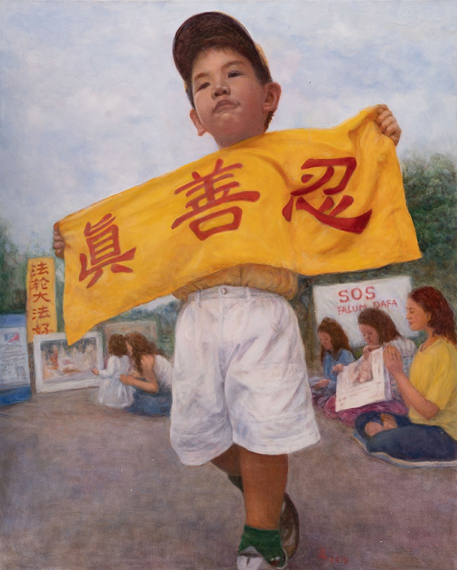 thxforfalundafa's tweet photo. 《新唐人全世界人物寫實油畫大賽》
Truthfulness-Compassion-Forbearance《真善忍》
Louice Chen 陳森森 創作
31 1/2 x 39 1/2 in https://t.co/wbtITE4DUw