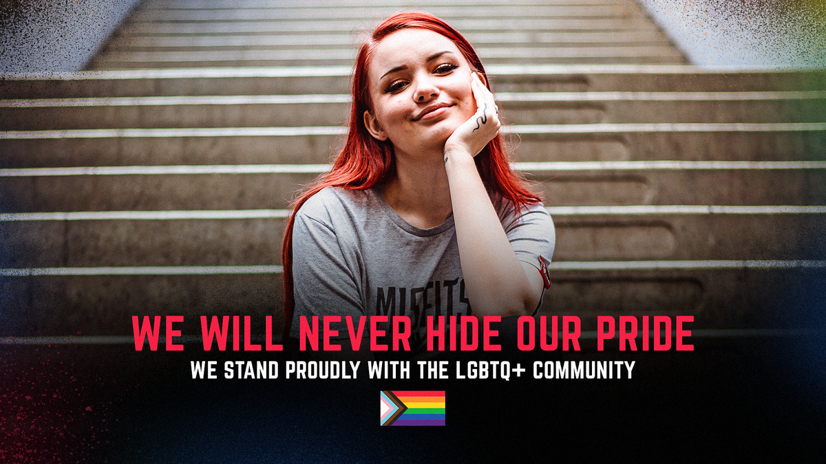 MisfitsGG's tweet photo. Don't hide your pride! We stand proudly with the LGBTQ+ community ❤️💛💚💙💜 https://t.co/eujdbtlMbs