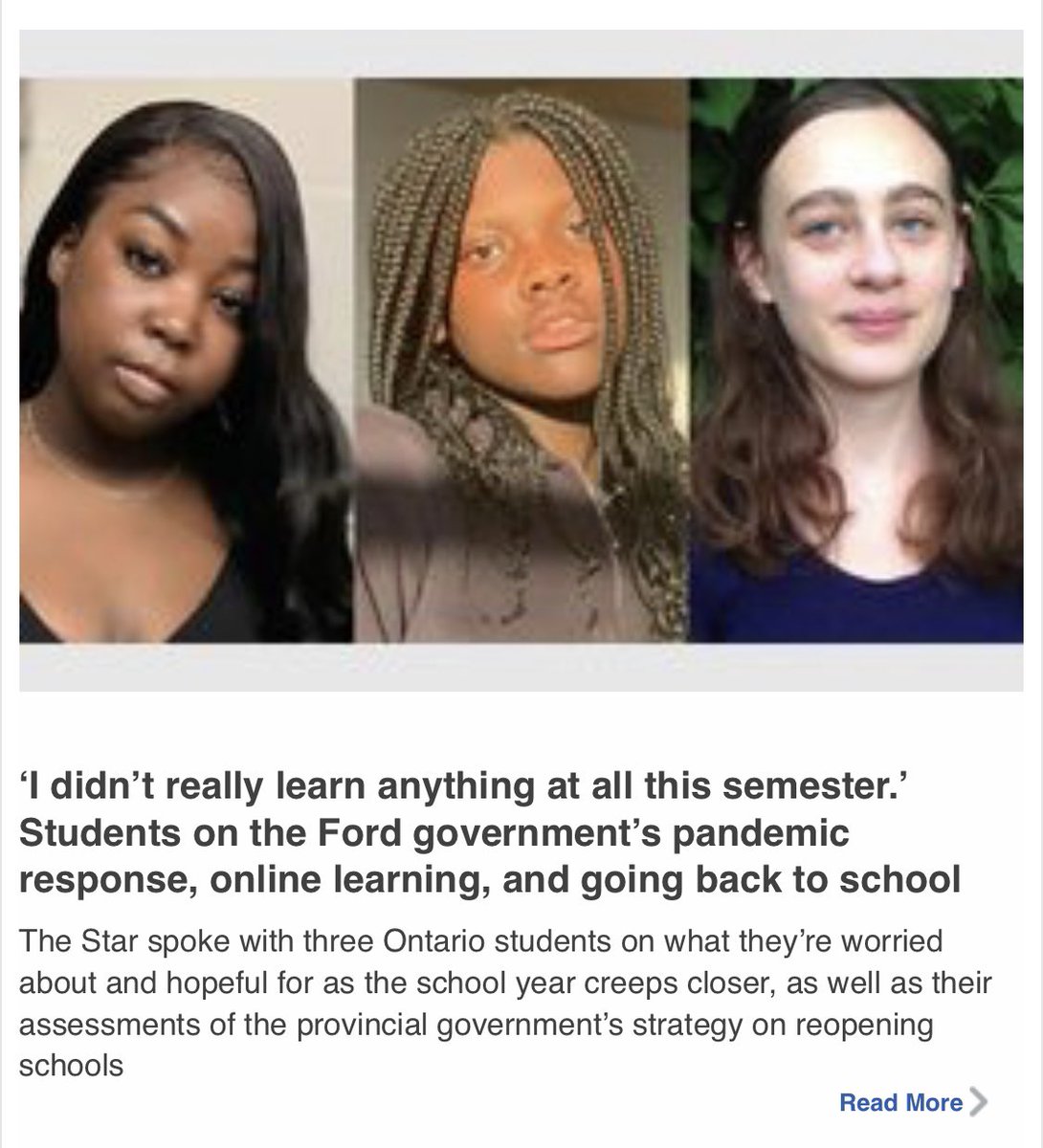 Example two: kids saying they “didn’t learn anything” this year, and implying it’s the fault of Ford. Here’s the honest truth: the pandemic has negatively affected all sorts of things, including education. Insinuating that’s someone’s fault is uneducated and dishonest.