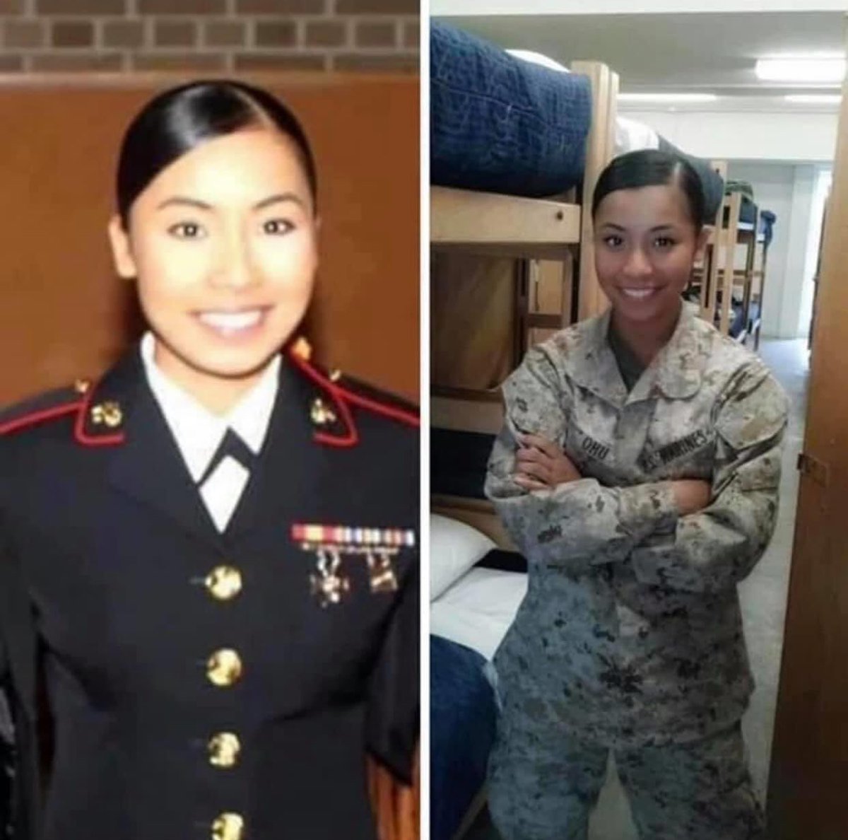 LaJaponesaaaa's tweet photo. PLEASE READ. This is Thae Ohu, she is an active duty member of the Marine Corps and was sexually assaulted by a fellow Marine while stationed at Japan back in 2015. 

Her sexual assault case was mishandled by her command and she has been dealing with PTSD ever since. (1/4) https://t.co/zCYfctb4Ds