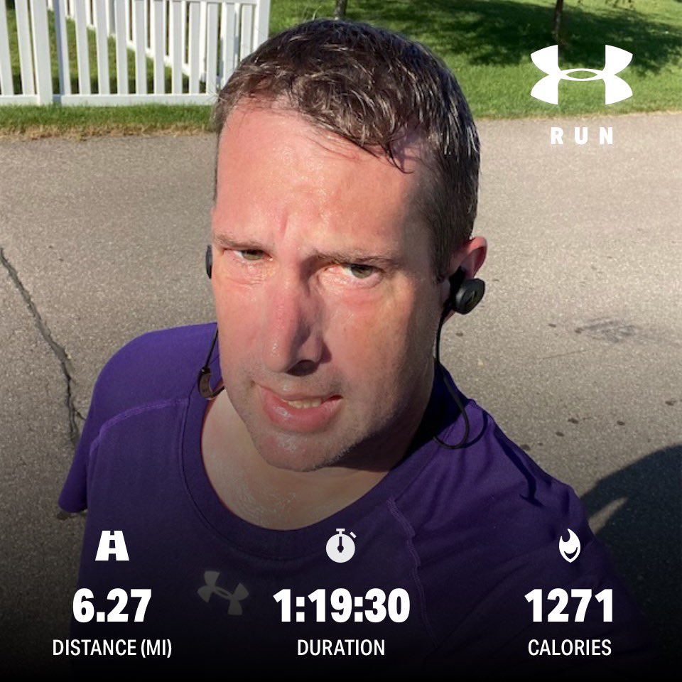 AndyGoBlue23's tweet photo. So... the 8 week challenge I’m doing, the workout today was a 10k. 1st time I ever ran that far without being chased. Turtle 🐢 💨 speed was in full effect this morning. #nodaysoff
#DisciplineNotMotivation
#weightlossjourney
#teamcpt https://t.co/4Cg3QonJRE