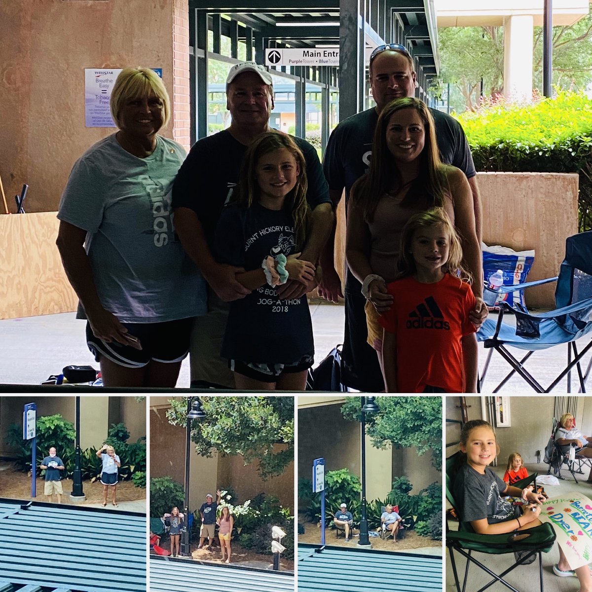 KDyer_10's tweet photo. We love our family! Due to Covid no one is allowed in the waiting room, so our family showed up to wait outside on our son Barrett to be born. Love this crew! @Scienceandbball @CoachDBride @NorthAD_Dyer @RickDyer3 @GGdyer101 #DyerStrong https://t.co/Ngv4F2aze8