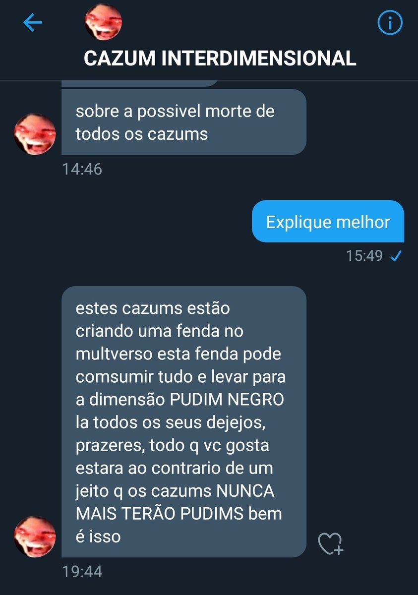 CamioneiroCazum's tweet photo. AVISO A TODOS OS CAZUNS (@CazumC nas ajude a chamar todos) o cazum número 8 (@Cazum8Videos) eliminou todos os cazum antes e depois dele e nos vai eliminar a todos. O UNIVERSO está em jogo. PELO PUDIM, não se deixem intimidar pelo número 8 https://t.co/N3Se85TD80