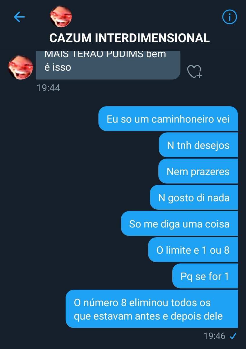 CamioneiroCazum's tweet photo. AVISO A TODOS OS CAZUNS (@CazumC nas ajude a chamar todos) o cazum número 8 (@Cazum8Videos) eliminou todos os cazum antes e depois dele e nos vai eliminar a todos. O UNIVERSO está em jogo. PELO PUDIM, não se deixem intimidar pelo número 8 https://t.co/N3Se85TD80