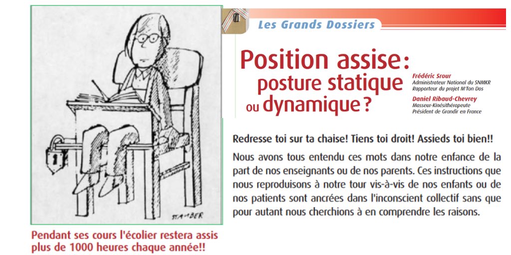 careducativ's tweet photo. Un article à (re)lire écrit par des kinésithérapeutes qui présente « une analyse de la position assise et les conséquences que peuvent avoir une position inadaptée pour l'enfant et l'adolescent en classe.» #classeflexible A lire ici ➡️ https://t.co/yzzTmHnixW @MaitresseAurel https://t.co/hvChBDajjH