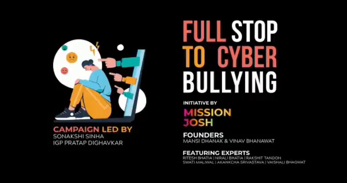 airnewsalerts's tweet photo. Bollywood actor #SonakshiSinha has announced a new campaign against cyberbullying and online harassment.
The actor has teamed up with Special IGP of the Maharashtra Police and Mission Josh for the campaign, #FullStopToCyberBullying. https://t.co/s9Yp5OrMH1