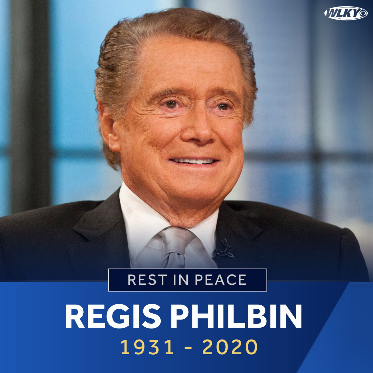 WLKY's tweet photo. Rest in peace to the legendary Regis Philbin. From "Live with Regis and Kathie Lee" to "Who Wants to Be a Millionaire," the iconic host died at age 88.
https://t.co/QB49ATWXwL #regisphilbin https://t.co/FpWYWlRt6f