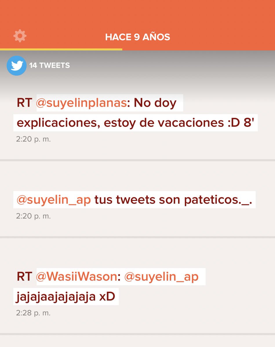 Maryeplanas's tweet photo. Hace poco descargué TimeHop y me di cuenta que en verdad nuestros tweets son patéticos😂 @suyelinplanas https://t.co/l9iTBuvc7U