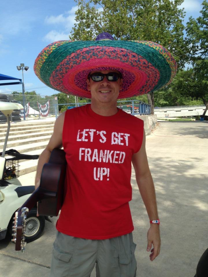 rogercreager's tweet photo. 7 yrs ago today, we were on the banks of the Guadalupe River shooting the music video for #RiverSong. That was one heck of a birthday that year! Wish we were going to all be singing along tonight at @GrueneHallTX....until next year, #BirthdayBash. #FrankedUp https://t.co/3K9kgd4IWE