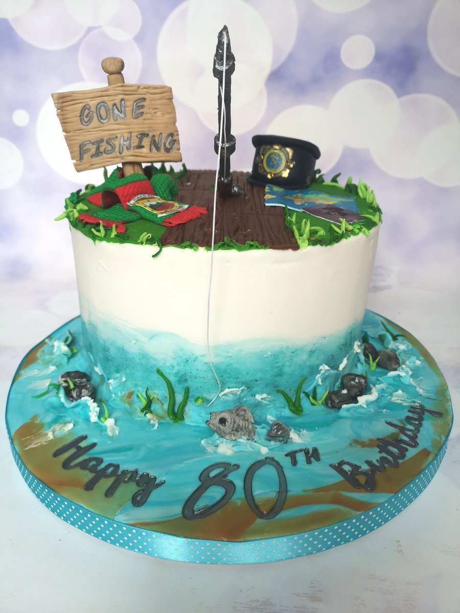 LilyBellesCakes's tweet image. Happy 80th birthday to a man who loves Fishing, Mayo, travelling and was a garda. #lilybellescake