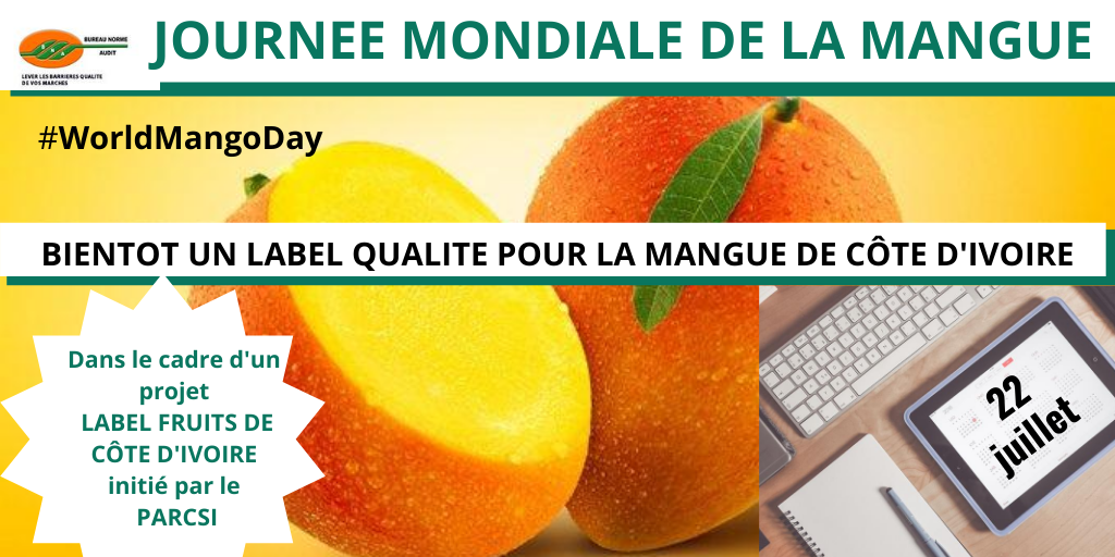 NormeBna's tweet photo. #WorldMangoDay #BNA  a été choisi pour piloter un projet de création et la mise en place d’un #LabelQualitéFruit #cotedivoire  Initié par le Projet d’Appui au Renforcement de la Compétitivité du Secteur Industriel (#PARCSI). https://t.co/osdM0YrjRA