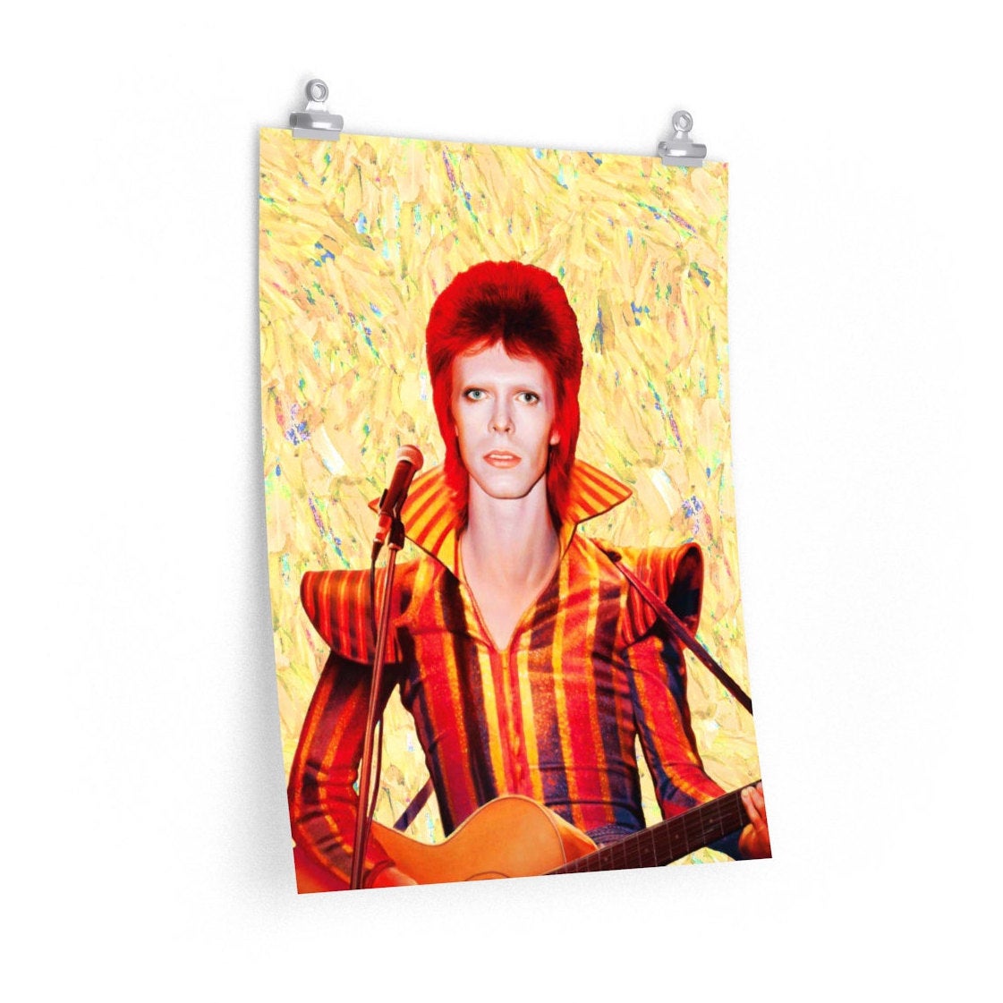 Ziggy Stardust Print, David Bowie Poster, Rock Star etsy.me/2D4lusL #ziggystardust #rockmusic #rockstar #davidbowieprint #davidbowie #ziggybowie