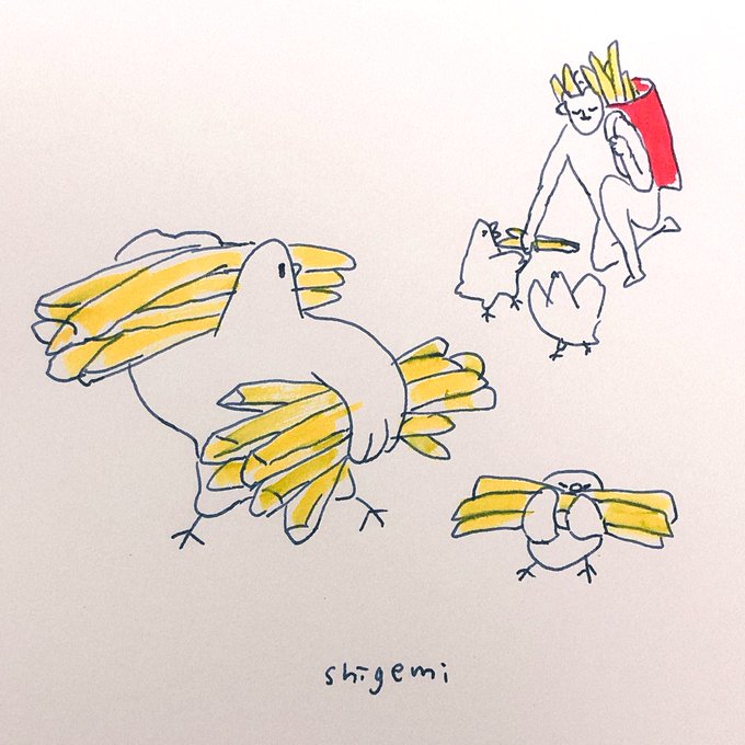 「鶏 何かを持っている」のTwitter画像/イラスト(古い順)