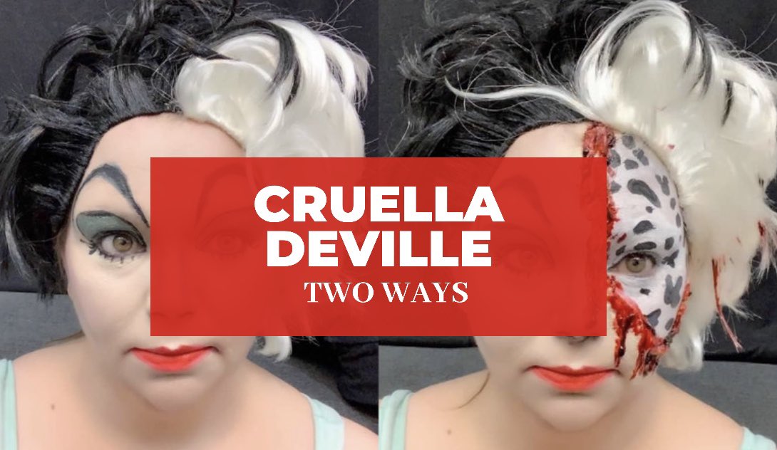 cuttingdawn333's tweet photo. https://t.co/g1EFR4PyJY #cruella #cruelladevil #disneymakeup #YouTuber #youtubemakeup #youtube https://t.co/KWrHLfUFmK