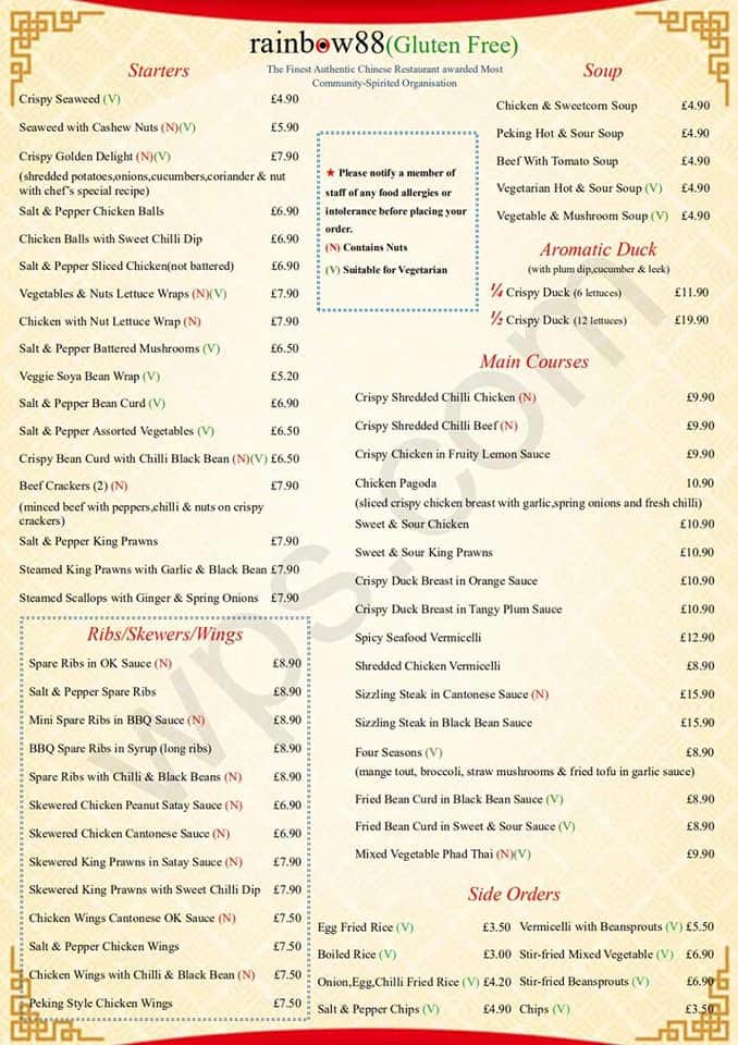 _rainbow88's tweet photo. Gluten free menu https://t.co/aUfq8cjbly