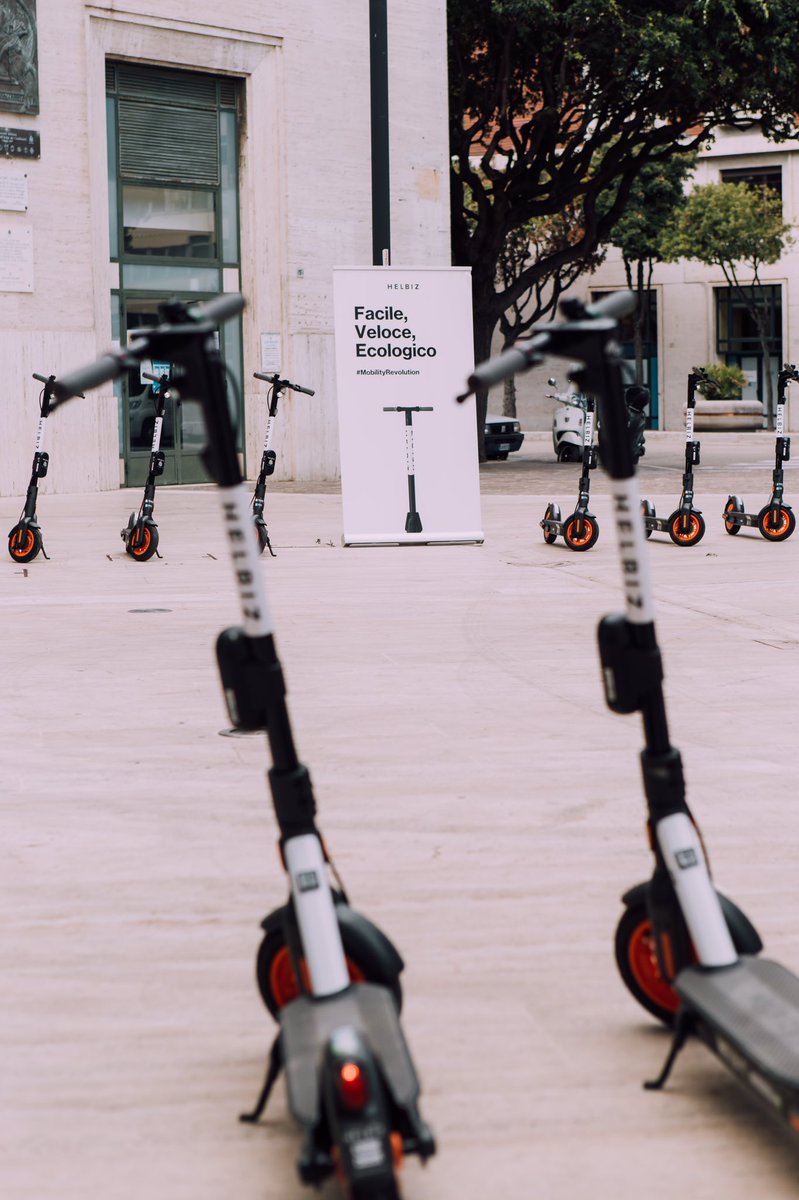 Helbiz's tweet photo. Back on the road with our favorite two wheels and #TelepassPay to launch a new city! From Monday, people in Pescara will have a new, greener way to get around 🛴#micromobility #smartcity #helbiz @telepass https://t.co/KThlqGh2TO