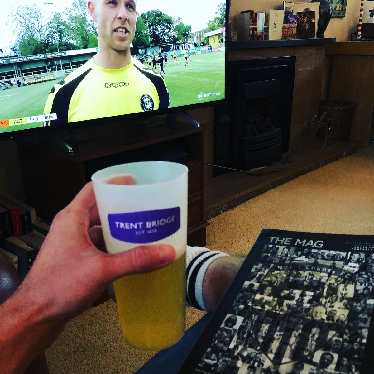 RShepNotts's tweet image. All set, watching with the old man, it’s almost like the real thing... #notts #themag #coyp