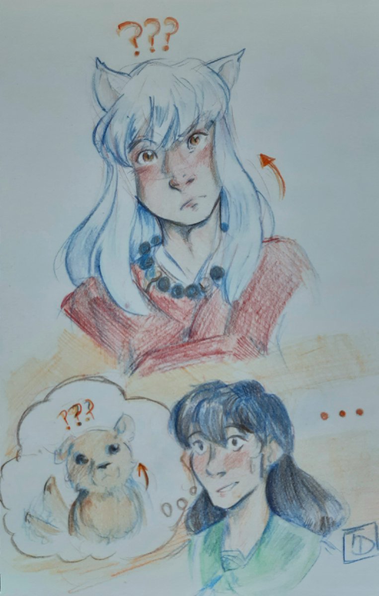 TricksterDraws's tweet photo. So apparently Inuyasha is on Netflix now, so naturally I'm rewatching all of it. gosh Inuyasha and Kagome share like the fraction of a braincell it's amazing

#Inuyasha #fanart https://t.co/C31t2hGDH6