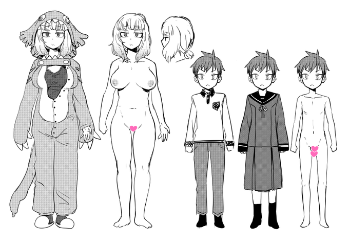 「二階に住む怪獣」
このお話は綺麗にキャラクターが動いてくれてお気に入りです。
着ぐるみと全ての登場キャラの名前は某怪獣映画から
拝借してきてたりします。ちなみに、女装時の髪形は
漫画版だと違います。気になる人は買ってみてください! 