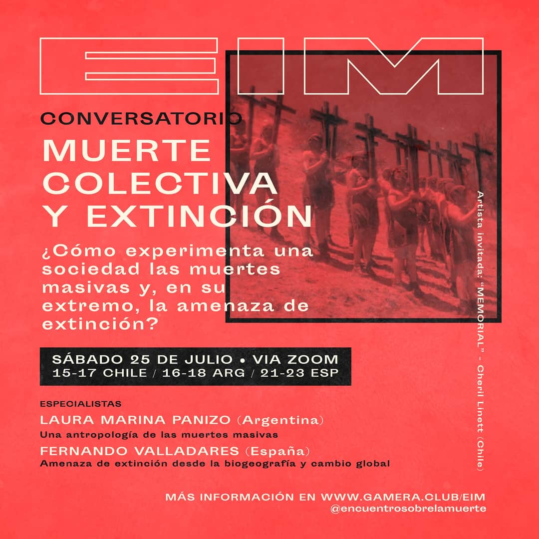 Decca_Chile's tweet image. EVENTO ONLINE "MUERTE COLECTIVA Y EXTINCIÓN"

El Encuentro Interdisciplinario sobre la Muerte (EIM) lanza su 5ta versión enfocada en “Muerte Colectiva y Extinción”.

Se realiza hoy, de 15:00 a 17:00 horas, vía zoom (entrada liberada - cupos limitados).
facebook.com/events/s/conve…