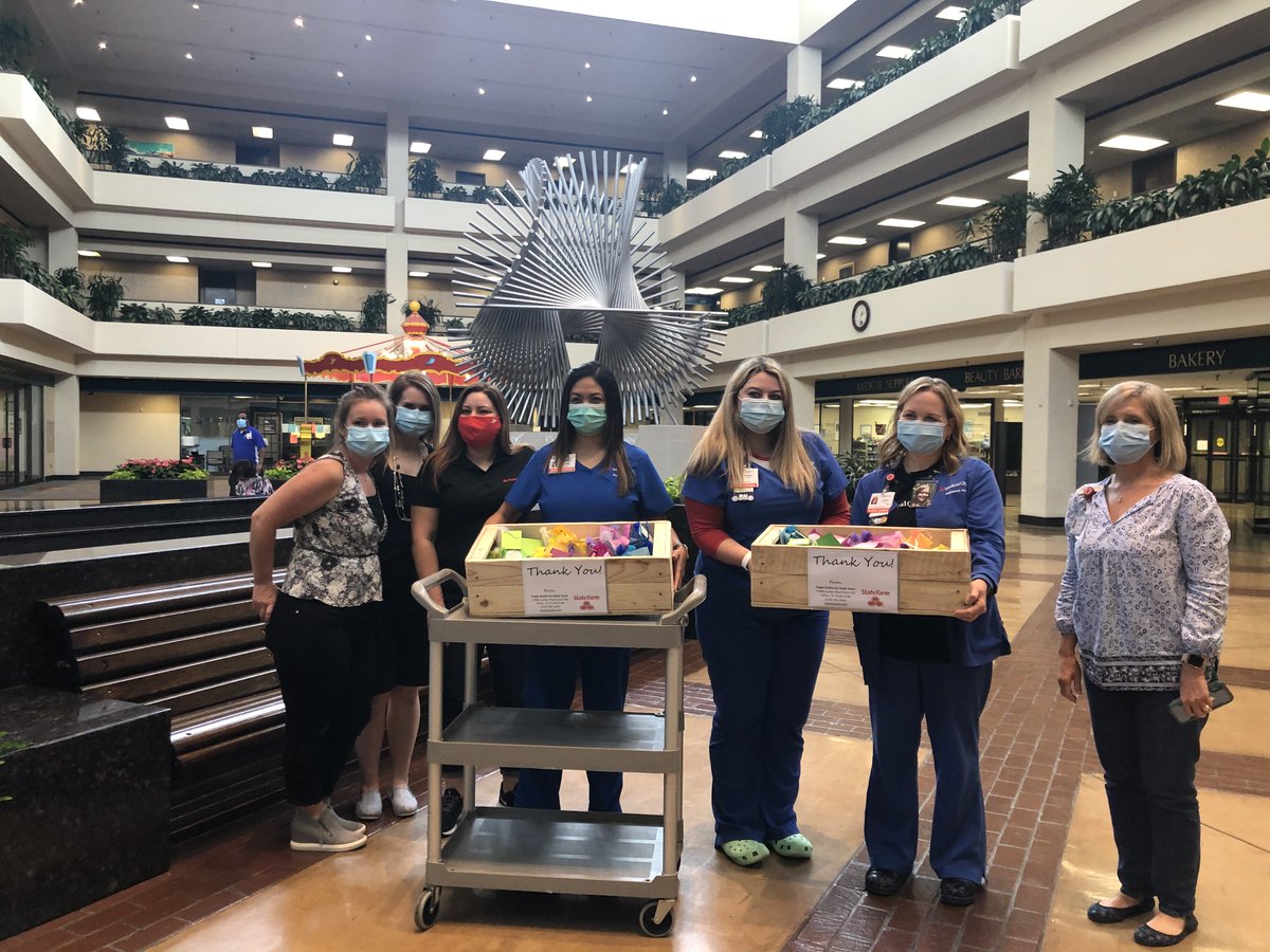 TreeLfNaturals's tweet photo. Thank you, Hope Gutierrez State Farm! She gave 115 bath bombs from #TreeLeafNaturals to the #COVID19 nurses at @MedicalCityKids in Dallas. These amazing nurses deserve our thanks...and a #Natural #HandCrafted #BathBomb https://t.co/xL6VcKyByN