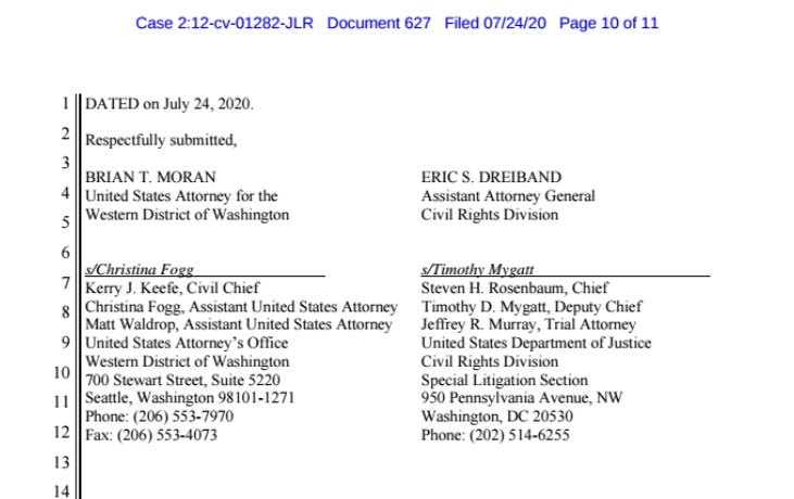 An agency tasked with promoting justice, a division intended to preserve civil rights, and lawyers who purport to care about civil liberties asked a court to block an anti-tear gas measure, and that is absolutely revolting. Shame on these people: /9