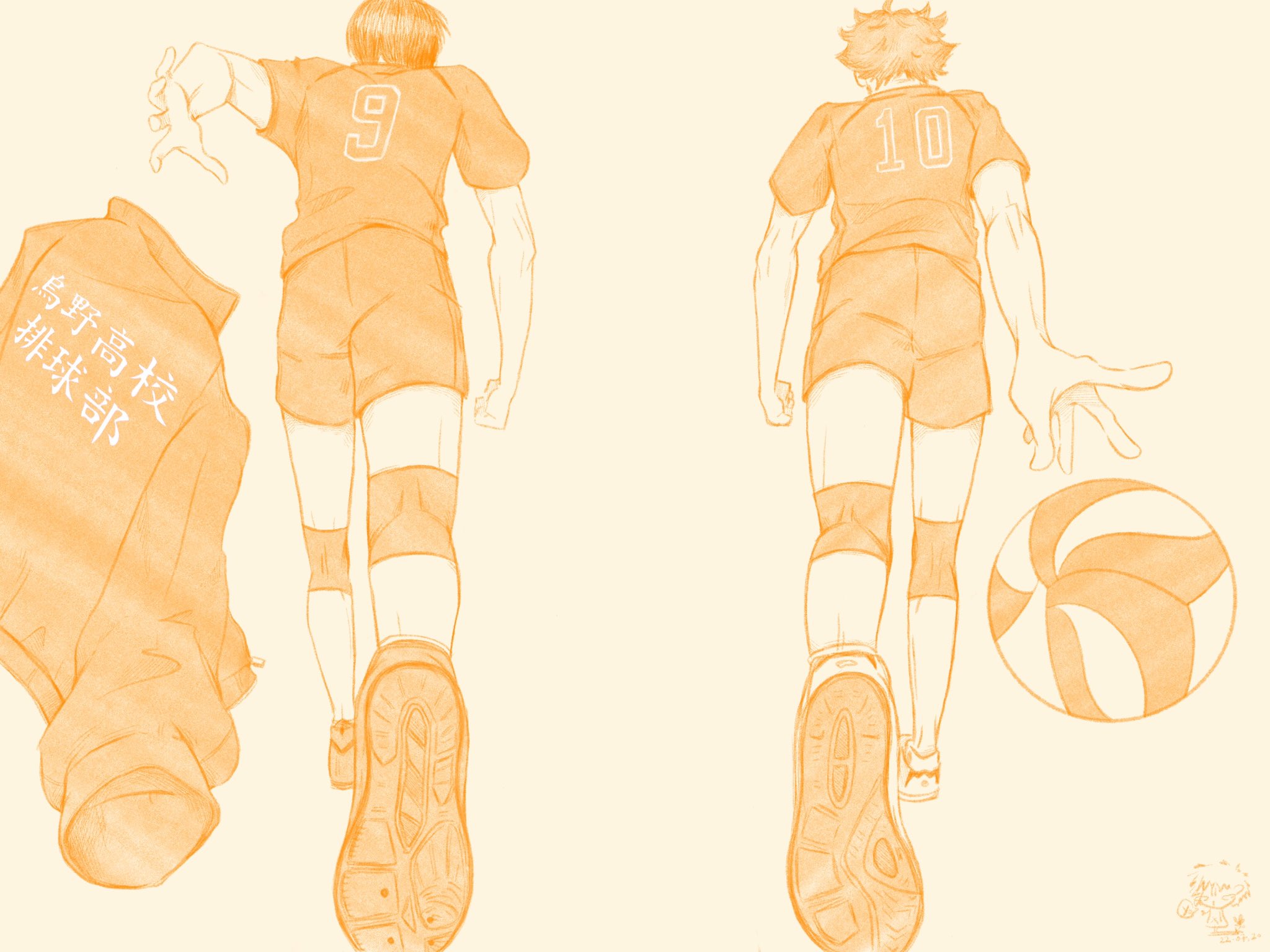 Sora Kuroaka 賀 ハイキュー最終話 ありがとう 古舘春一 先生 飛べ 頂きの景色 Haikyuuending ハイキュー最終回 排球少年 イラスト Illustration Digitalillustration Procreate 影山飛雄 日向翔陽 Kageyamatobio Hinatashoyo 烏野高校排球