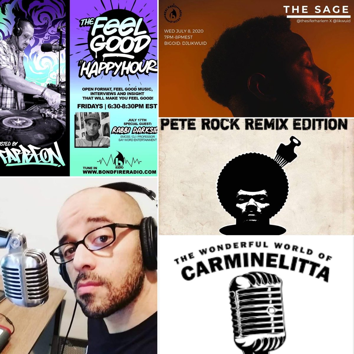 BondfireRadio's tweet photo. Did you know?
SATURDAY is HIP HOP on https://t.co/Y5Ksmy6iHy:
130pm EST: @discdolo #DOLOPRESENTS π΅
.
3pm: Wonderful World of @Carminelitta π΅
.
4pm: @thesiferharlem - #TheSageRecapπΏ!
.
530pm @jsmooth995 - IllDoctrine Radio π
.
730pm @farbeon #TheFeelGood #HappyHour πΉ https://t.co/baOKiw9SB2