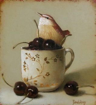 HWarlow's tweet image. Another David Arms painting to show the delicate pictures he paints
Lovely peaceful end to our arty day.  Helen.😊