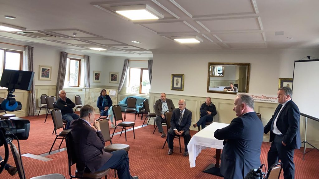 WCDAIreland's tweet photo. @eamonocuiv met us today at @Maam_Cross and listened to how #COVID19 has impacted #WCDAI members #Drive2Survive @galwaytourism @visit_galway @Failte_Ireland @wildatlanticway https://t.co/tTYkzCEN01