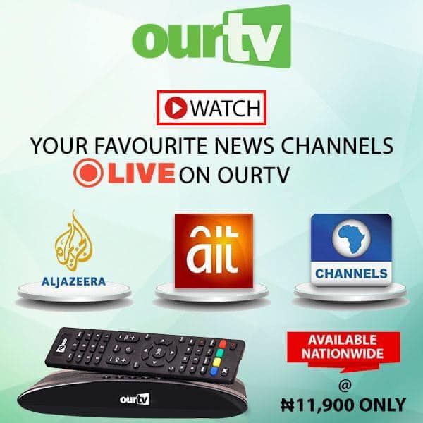 Stay up to date with #National and #International #News.
Get OurTV decoder today and #FREE your mind with Zero Monthly Subscription
ourtv.ng/dealer-list/