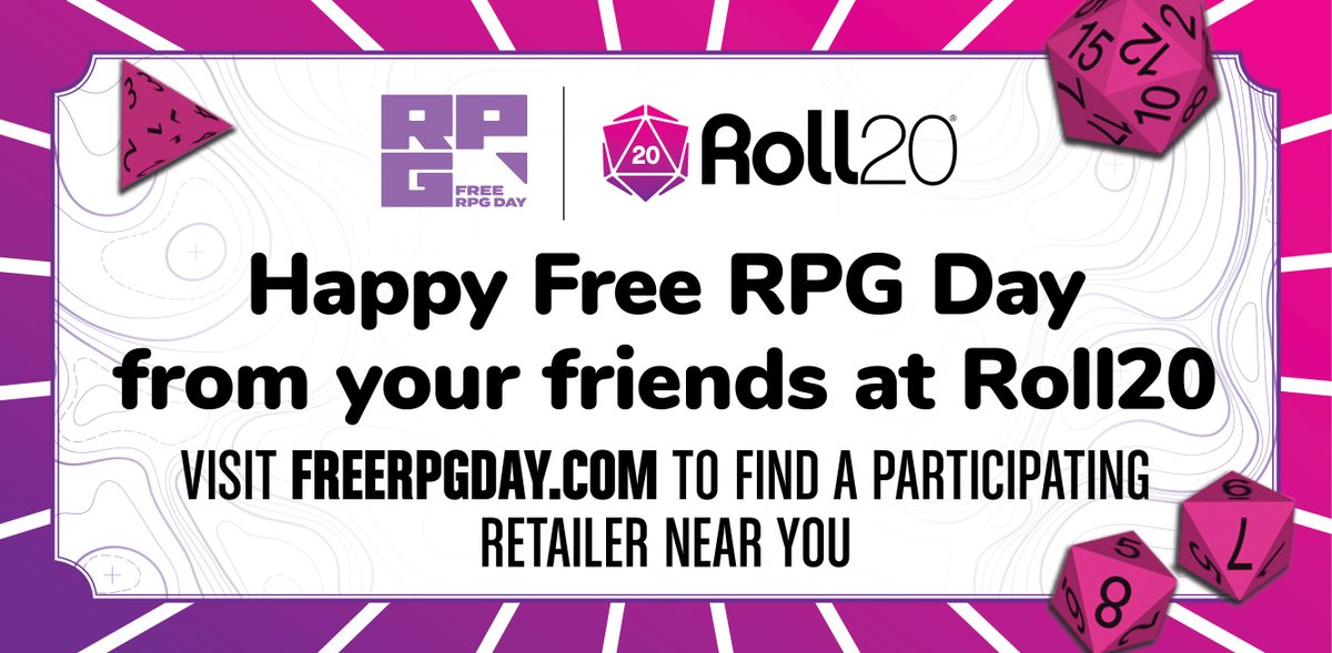 Roll20app On Twitter Happy Free Rpg Day Check Out Our Blog Post Here To Learn About All The Goodies You Can Get From Roll20 Paizo 9thlevelgames Playrenegade Hitpointpress And More Https T Co Ti5ubhixub Https T Co Dezujgpik9