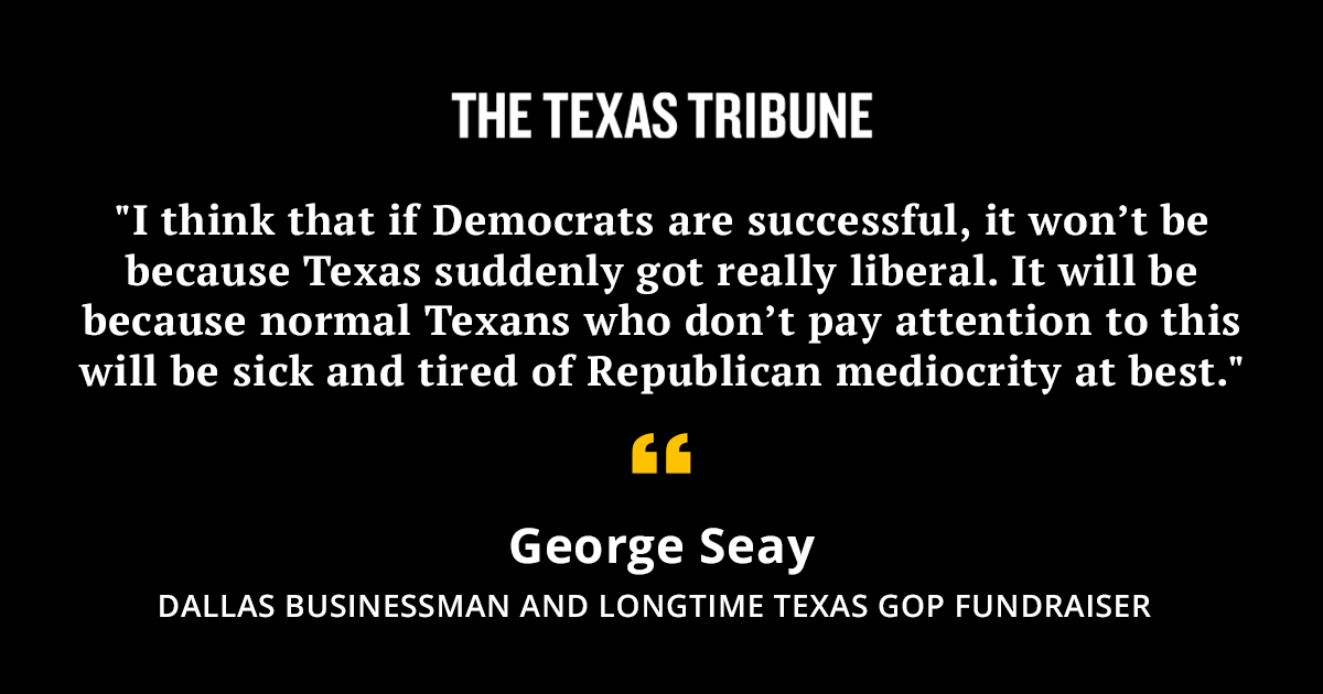 11/11 But the next few months are filled with uncertainty for Texas Republicans. There is no end in sight to the pandemic. The state party just elected a new leader.If Republicans lose ground this November, some think it will be the party's own fault.  http://bit.ly/300zlcs&nbsp;