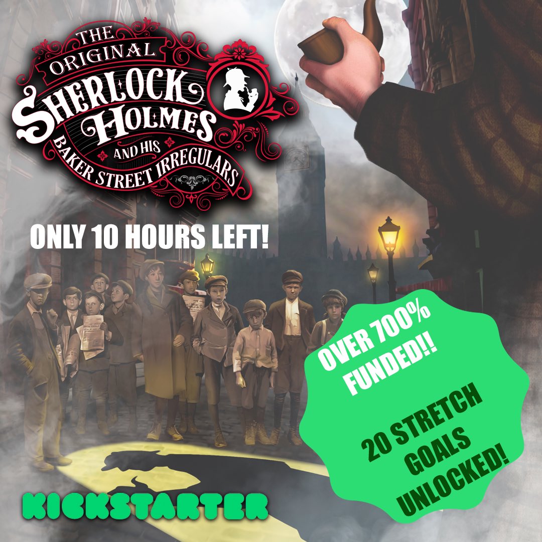 BaskervillePrd's tweet photo. ONLY 10 HOURS LEFT!!

THANK YOU to everyone that has contributed in ANY way to this project's success.  Over 800 BACKERS in over 40 COUNTRIES!  It's hard to believe! Sleuth on, everyone!

https://t.co/DR86xuxVR8

#sherlock #holmes #kickstarter #crowdfunding https://t.co/XZDMMFJWjK