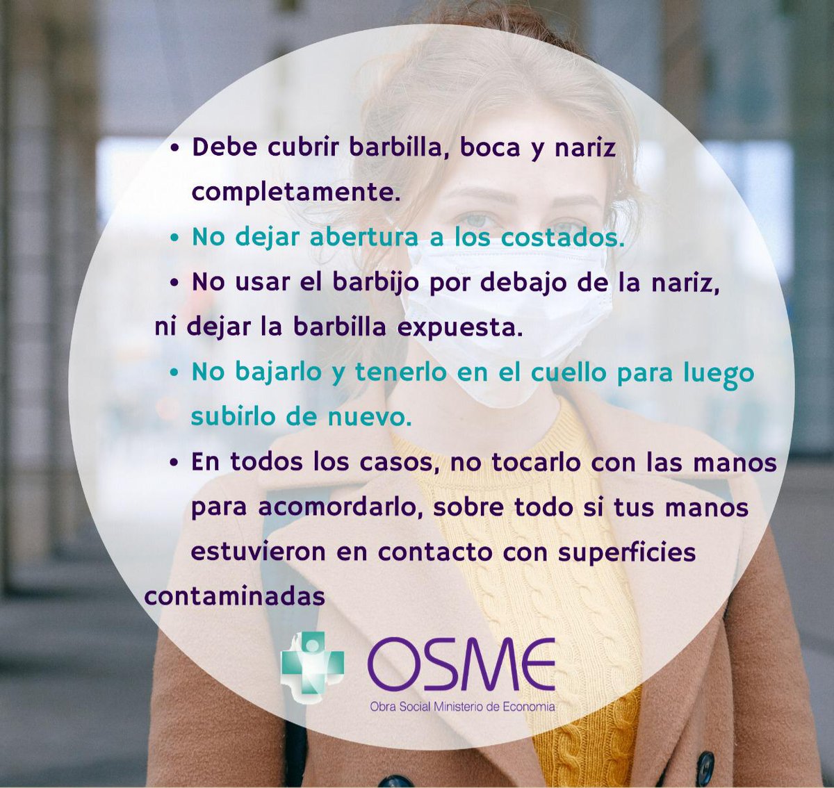 osmesalud's tweet photo. 🗣 En el AMBA, se flexibilizo un poco la cuarentena y se habilitaron más actividades. 
.
En estos momentos, es importante apelar a la responsabilidad individual y colectiva, entre todos debemos cuidarnos ‼️
.
#QuedateEnTuCasa #osme #osmesalud #afip https://t.co/ORWUeAFpJx