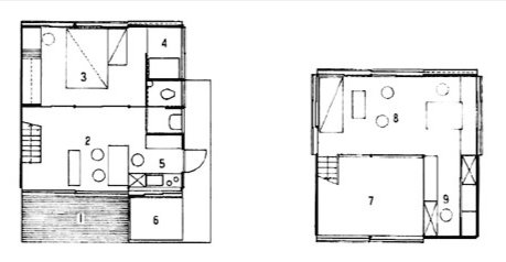 jblpaz's tweet photo. Casa mínima
Prototipo. 1952
Makoto Masuzawa
#100x100MasterHouses

Interior de doble altura y sin divisiones, con uno de los frentes abierto, estrategia que hace crecer los 25m2 por planta de espacios que toman prestadas las dimensiones de otros y suman las del espacio exterior. https://t.co/lZU9azvp8E