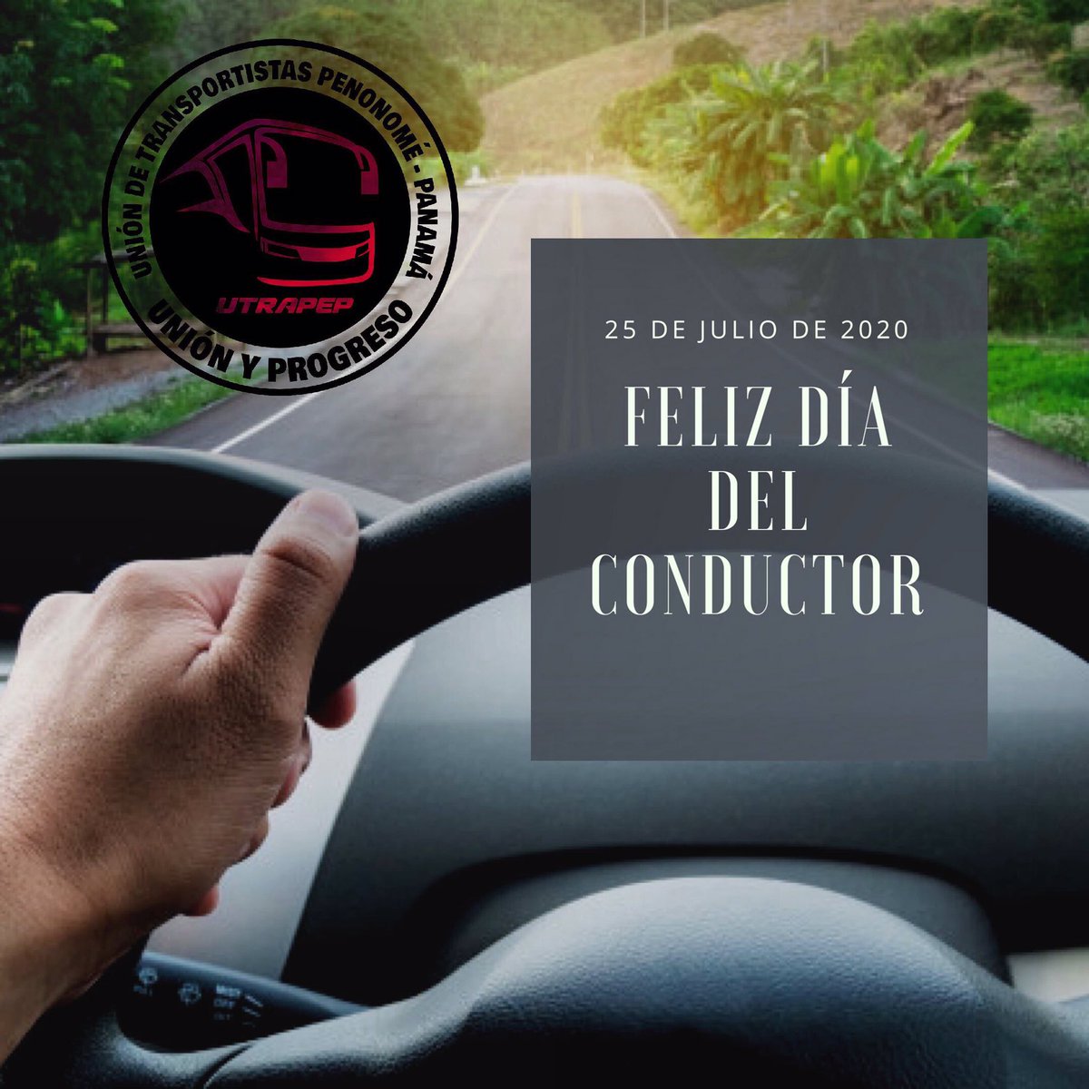 utrapep's tweet photo. “Un conductor no solo conduce por una carretera, sino que conduce por la vida los destinos de sus pasajeros”. Hoy queremos rendir homenaje a nuestros compañeros por la celebración del Día del Conductor... Felicidades  🎊🎉 https://t.co/ow1LqzG2ya