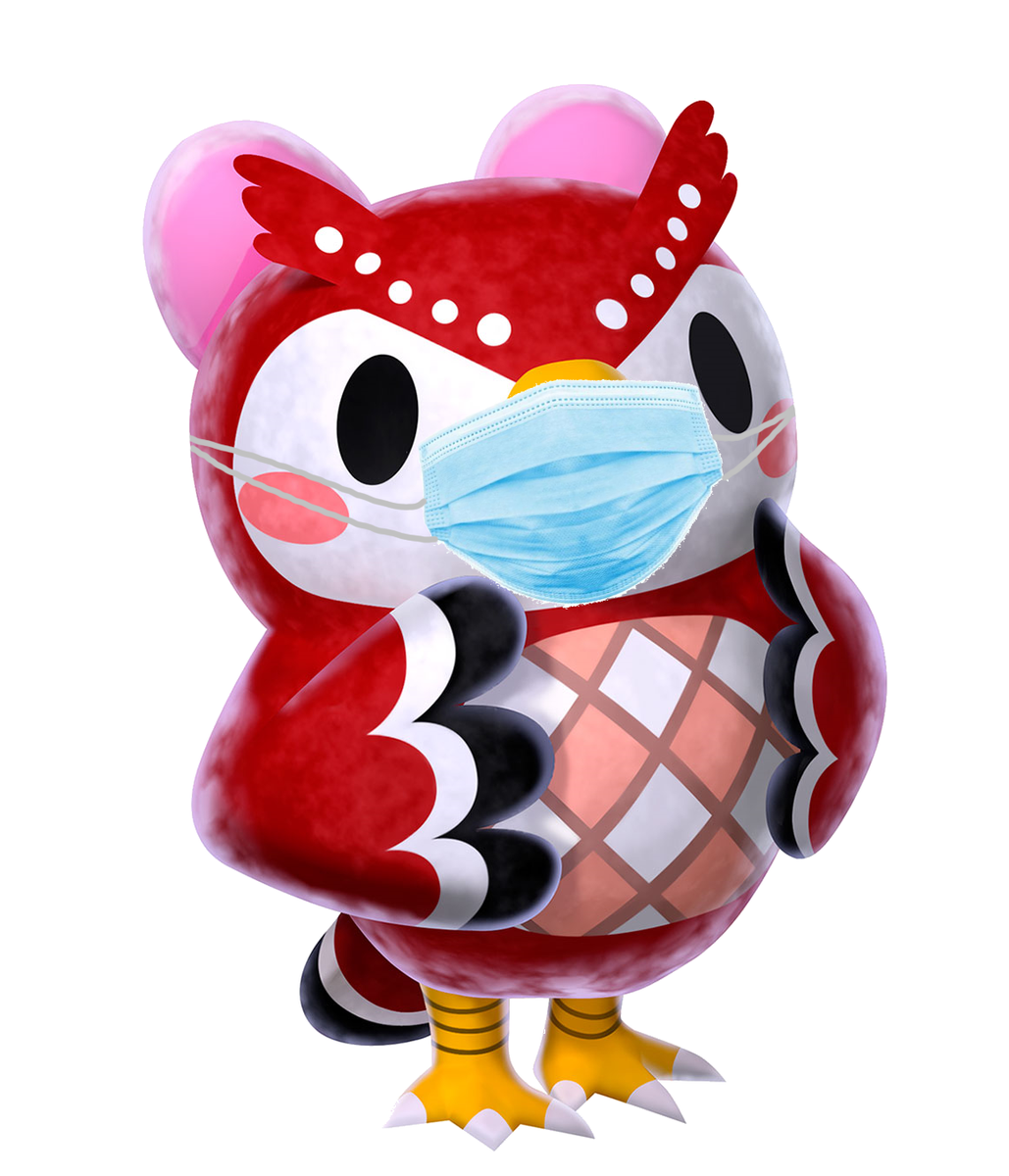 AC_Celeste_'s tweet photo. Celeste says wear a face mask ✨🦉#AnimalCrossing https://t.co/C1oKlWHBRd