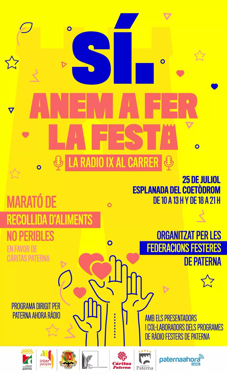 Empezamos la tarde en la explanada del cohetodromo con la radio ix al carrer, Si anem a fer la festa  <a href="/paternaahora/">Paterna Ahora</a> radio. 
<a href="/JLF_Paterna/">JLF Paterna</a> <a href="/Intercomparsas/">Intercomparsas</a> <a href="/Interpenyes_fip/">Interpenyes Paterna</a> <a href="/AytoPaterna/">Ayuntamiento Paterna</a> #realcofradiasantisimocristodelafe