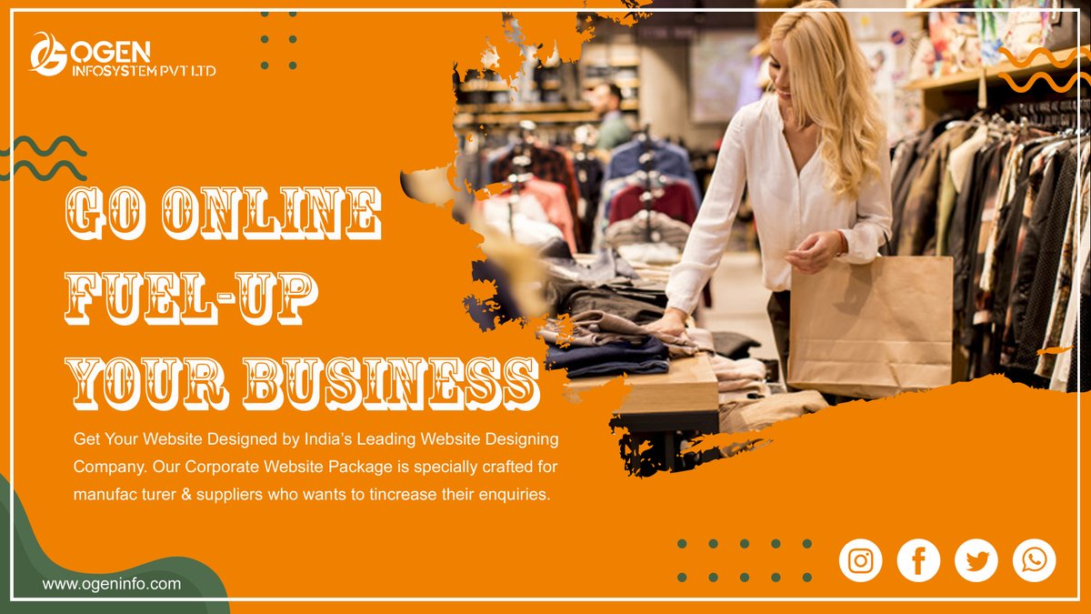 ogeninfosystem's tweet photo. Discuss with our experts how can we help you in growing your business by our corporate website package
Call Now: +91-9654939970

https://t.co/swlJEzeHWT
#Website #CorporateWebsitePackage #BusinessWebsite #DigitalMarketing #CalltoAction #CallNow #WebsiteDesigning #WebDevelopment https://t.co/epokz2S2lR