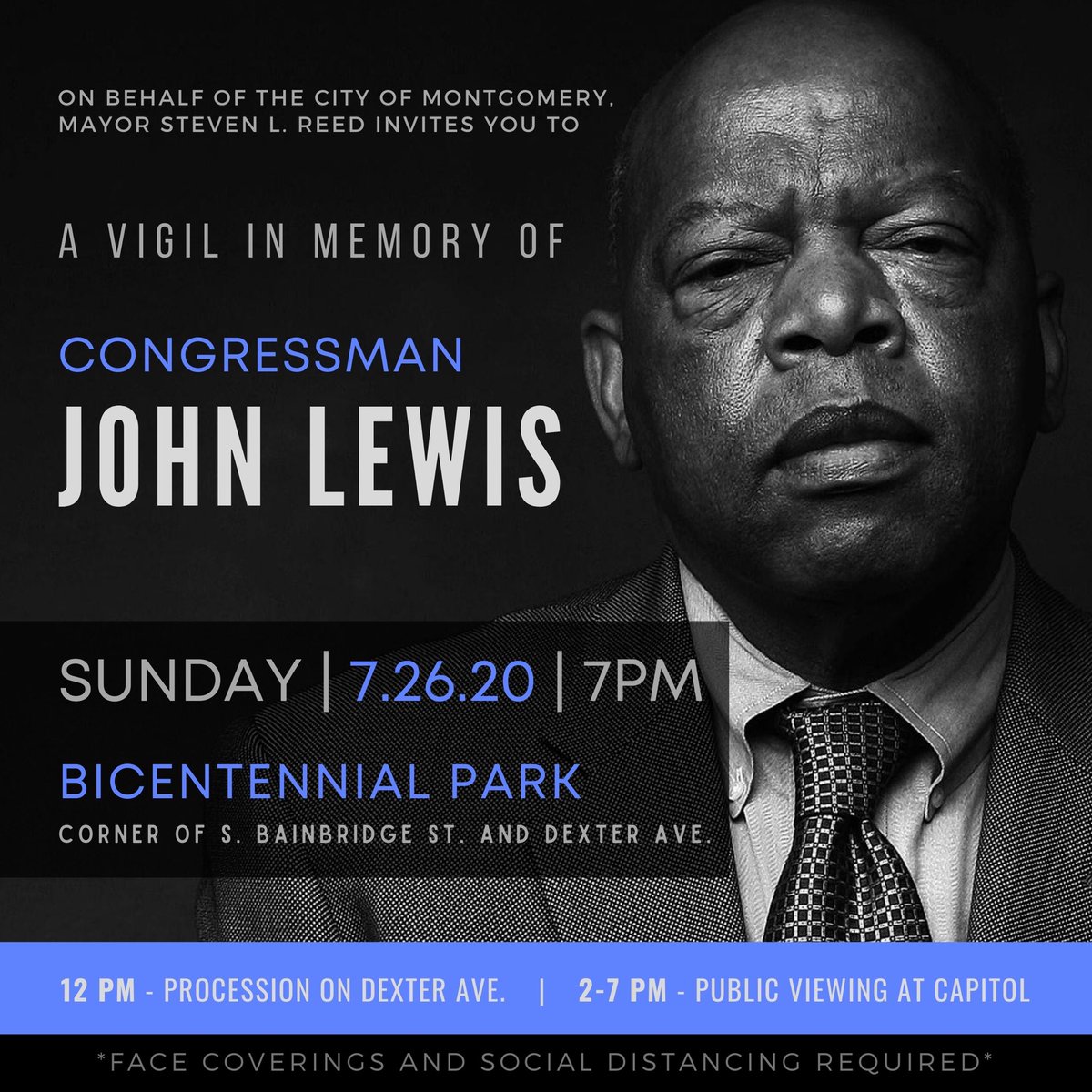 Tomorrow the nation’s eyes will fall upon us as we celebrate the life of “The boy from Troy” and our warrior the Congressman John Lewis!#PleaseShareThis