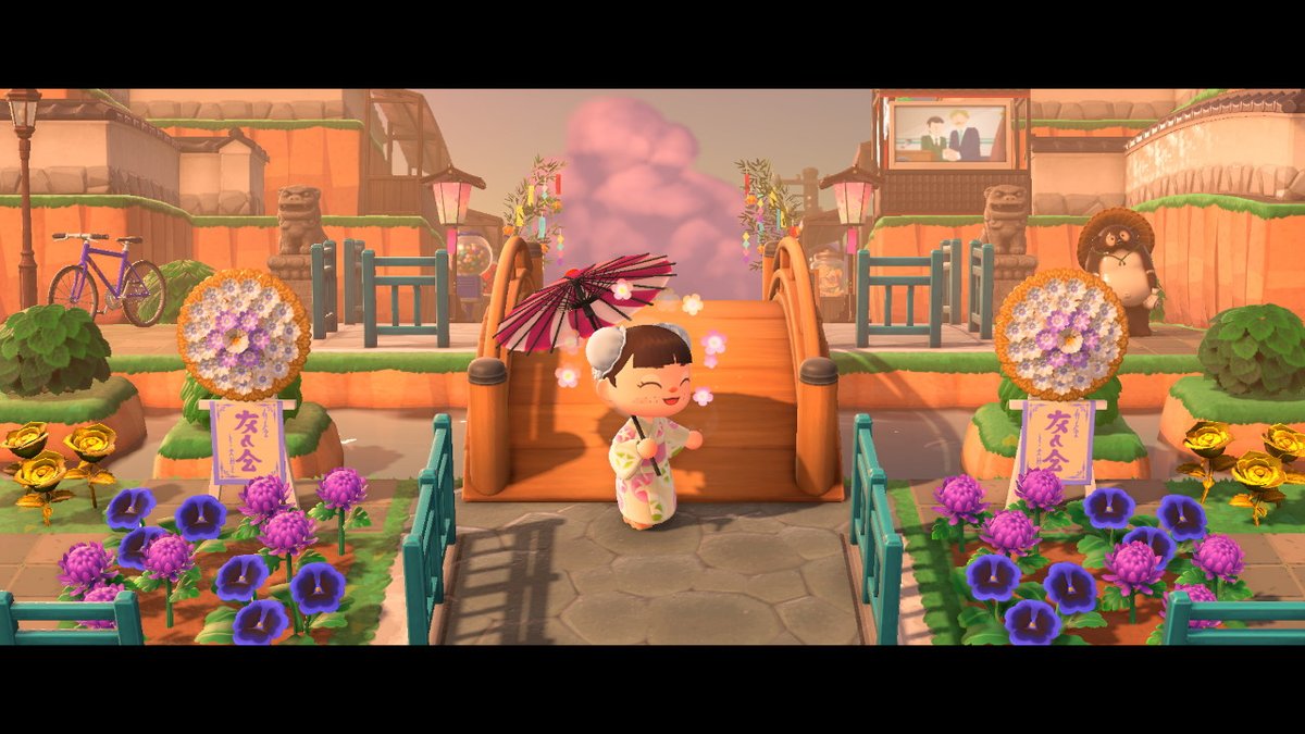 Sophie__ACNH's tweet photo. Sur ce beau coucher de soleil, quelques clichés de Joya :3 #AnimalCrossing #ACNH #NintendoSwitch https://t.co/GiQdGhkEbM