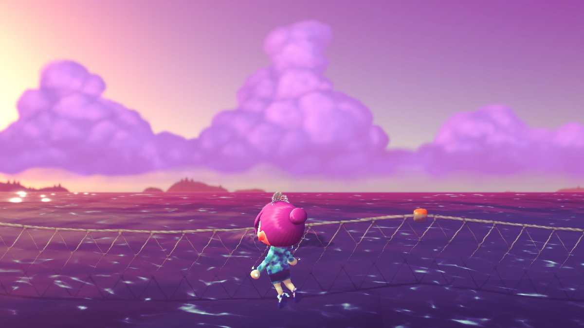 CanaryBayIsland's tweet photo. sky was insane tonight..  #AnimalCrossing #ACNH #NintendoSwitch https://t.co/gB1sXdtDE5