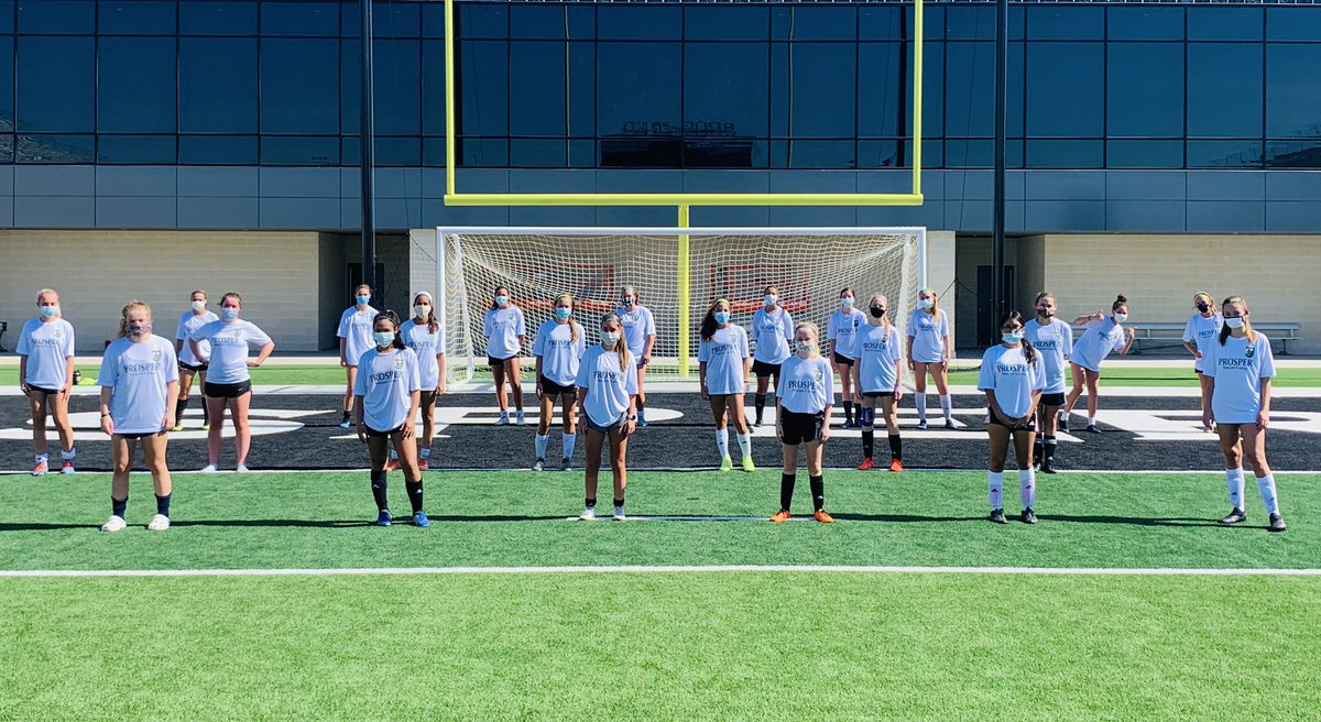 PHSWomensSoc's tweet photo. We had a great week of Prosper Soccer 9th Grade Camp!  Well done to Emma Y. and Lola G. for earning the top spots in our Competitive Cauldron! #weareprosper @PISD_Athletics @ProsperHS https://t.co/VosdAhZAbi