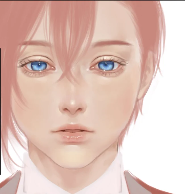 三つ編み塗り込む合間の息抜きに描きはじめたら夢中になってた 
